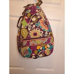 Vera Bradley Sling Tennis/pickleball Backpack PLUM CRAZY Purple NWT